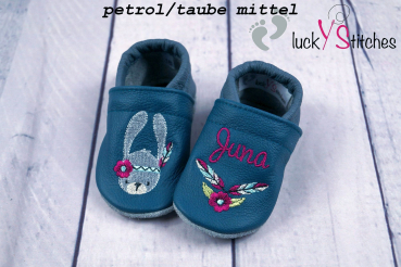 Lederpuschen Boho Hase 1